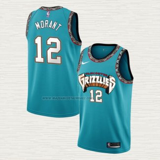 Camiseta Ja Morant NO 12 Memphis Grizzlies Classic Verde