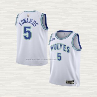 Camiseta Anthony Edwards NO 5 Nino Minnesota Timberwolves Classic 2023-24 Blanco