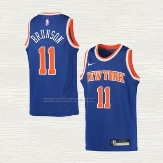 Camiseta Jalen Brunson NO 11 Nino New York Knicks Icon 2022-23 Azul