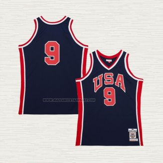 Camiseta Michael Jordan NO 9 USA 1984 Azul