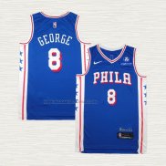 Camiseta Paul George NO 8 Philadelphia 76ers Icon 2024-25 Azul