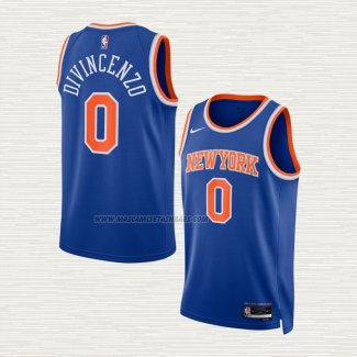 Camiseta Donte Divincenzo NO 0 New York Knicks Icon Azul