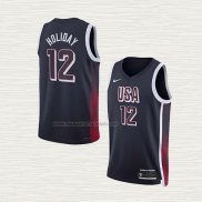 Camiseta Justin Holiday NO 12 USA 2024 Azul