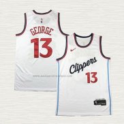 Camiseta Paul George NO 13 Los Angeles Clippers Association 2024-25 Blanco