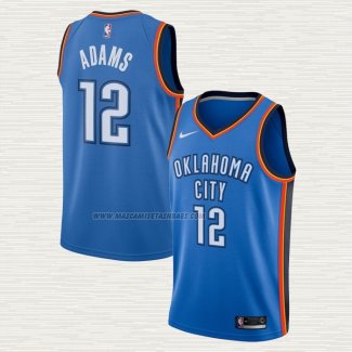 Camiseta Steven Adams NO 12 Oklahoma City Thunder Icon Azul