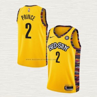 Camiseta Taurean Prince NO 2 Brooklyn Nets Ciudad 2020-21 Amarillo