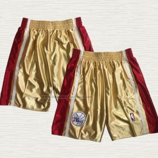 Pantalone Philadelphia 76ers Mitchell & Ness Oro