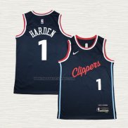 Camiseta James Harden NO 1 Los Angeles Clippers Icon 2024-25 Azul