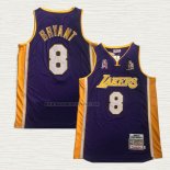 Camiseta Kobe Bryant NO 8 Los Angeles Lakers Mitchell & Ness 2001-02 Violeta