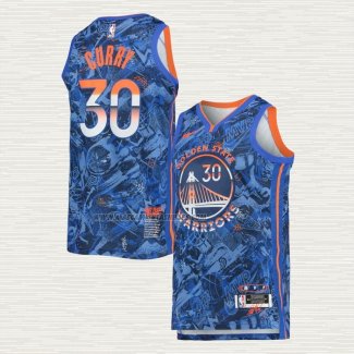 Camiseta Stephen Curry NO 30 Golden State Warriors MVP Azul