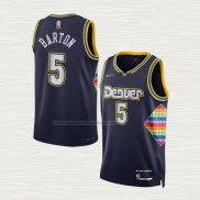 Camiseta Will Barton NO 5 Denver Nuggets Ciudad 2021-22 Azul