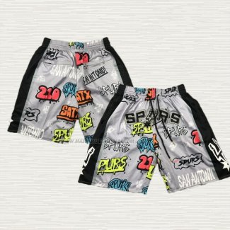 Pantalone San Antonio Spurs Just Don Slap Sticker Blanco