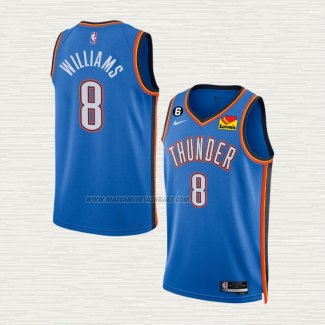 Camiseta Jalen Williams NO 8 Oklahoma City Thunder Icon Azul