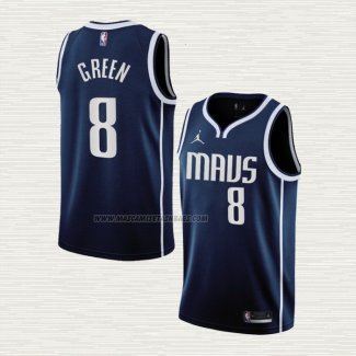 Camiseta Josh Green NO 8 Dallas Mavericks Statement 2022-23 Azul