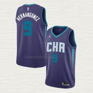 Camiseta Willy Hernangomez NO 9 Charlotte Hornets Statement Edition Violeta