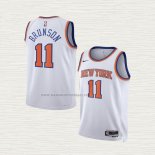 Camiseta Jalen Brunson NO 11 Nino New York Knicks Association 2022-23 Blanco